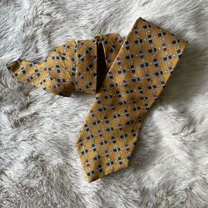 Brooks Brothers Horsebit Tie | 100% Silk | Dark Gold Yellow